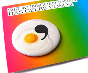 Postkarte mit Button 44mm