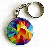 Button "Sparkle" mit Schlüsselkette