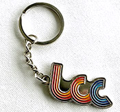 geprägte Metall-Schlüsselkette "LCC", Weichemaille