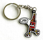 geprägte Metall-Schlüsselkette "skate Bottle", Hartemaille